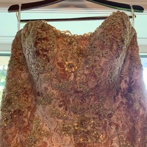 Jovani evening dress, gold, size 14